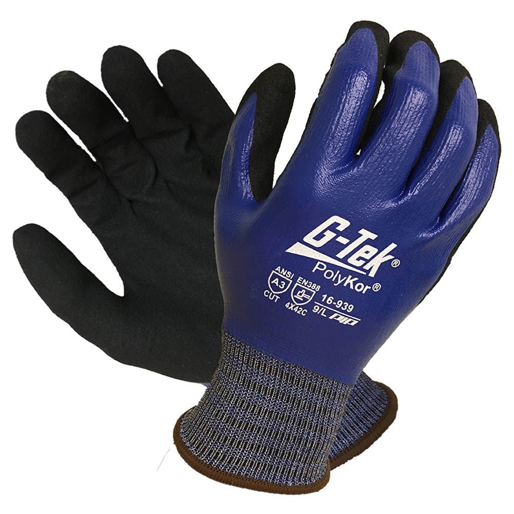 G-TEK POLYKOR X7 CUT C DUAL COAT GLOVE SIZE 10