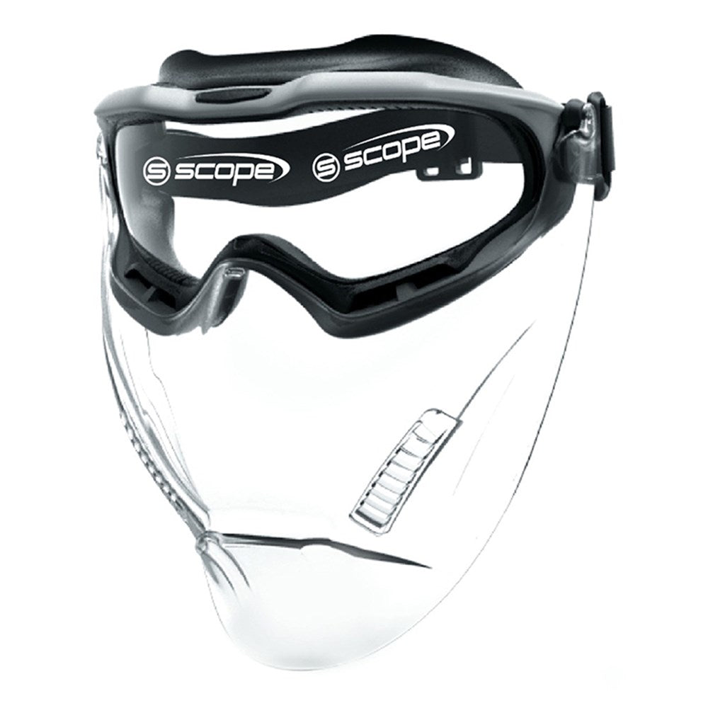 Spartan With Clear Visor/Grey Frame Titanium AF/AS Clear Lens