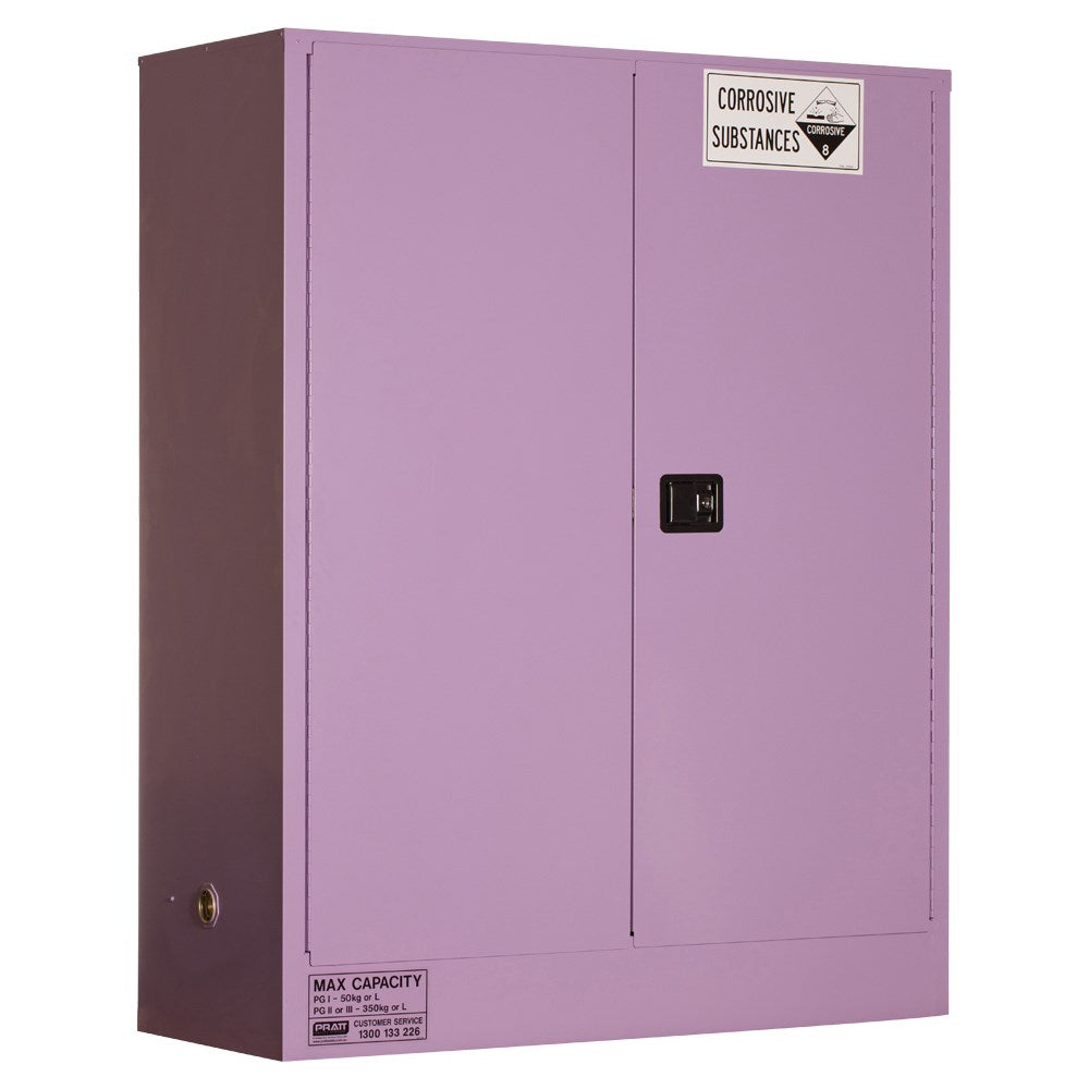 CORROSIVE SUBSTANCE STORAGE CABINET: METAL - 350L - 2 DOORS - 3 SHELVES