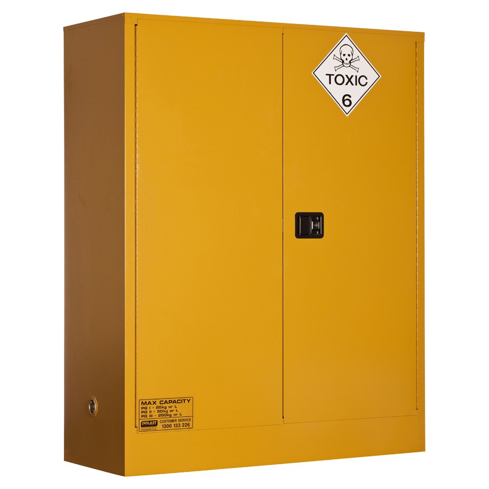 TOXIC SUBSTANCE STORAGE CABINET: 250L XL - 2 DOORS - 3 SHELVES
