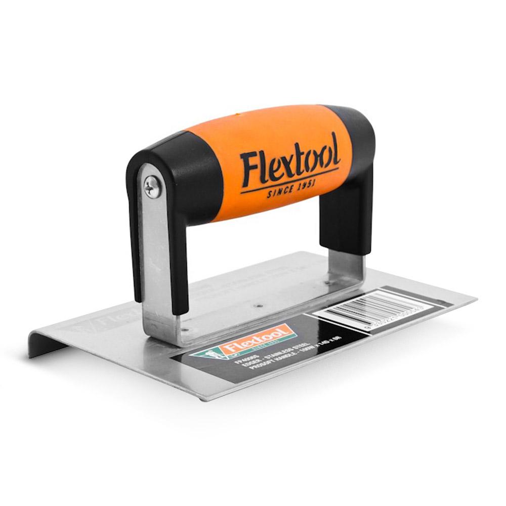 Flextool Concrete Edger  Bull Nose ProSoft Grip  Size: 75 mm width x 140 mm length x 5 mm radius x 12 mm depth