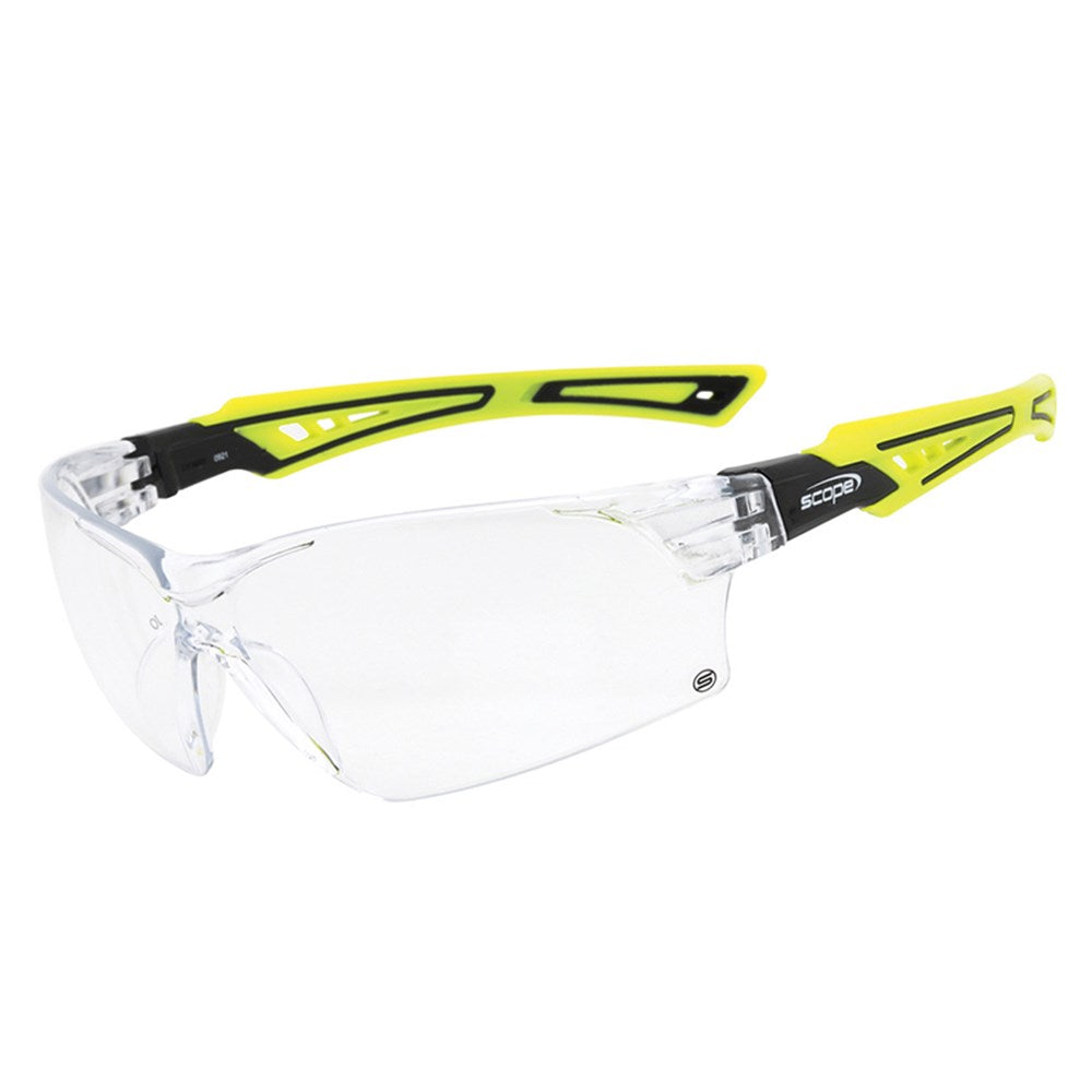 Bionix Hi Vis Green//Black Temple Titanium AF/AS Clear Lens
