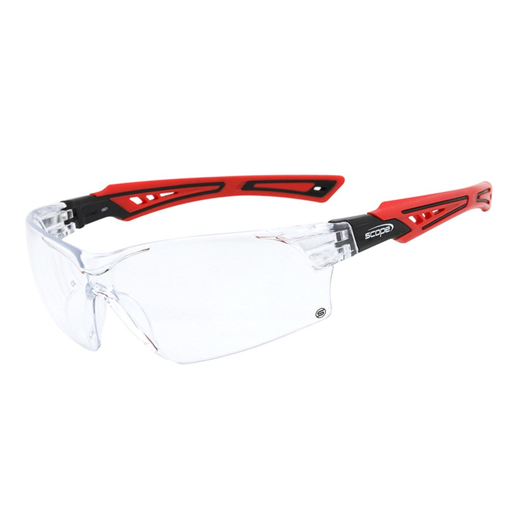 Bionix Red/Black Temple Titanium AF/AS Clear Lens