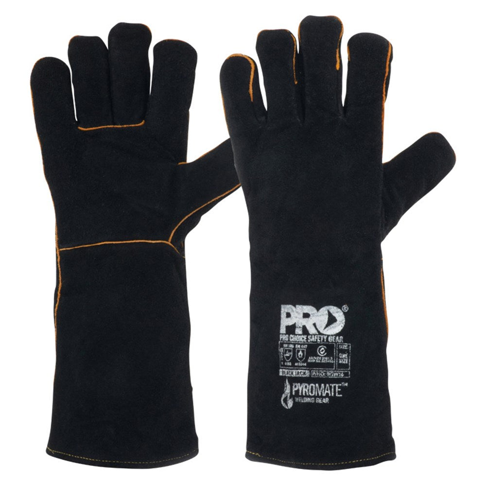 Pyromate Black Jack - Black & Gold Glove Large