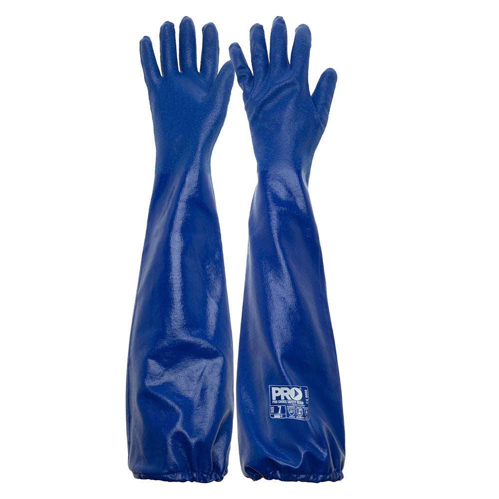 Blue Nitrile Extended Length Chemical Glove 8