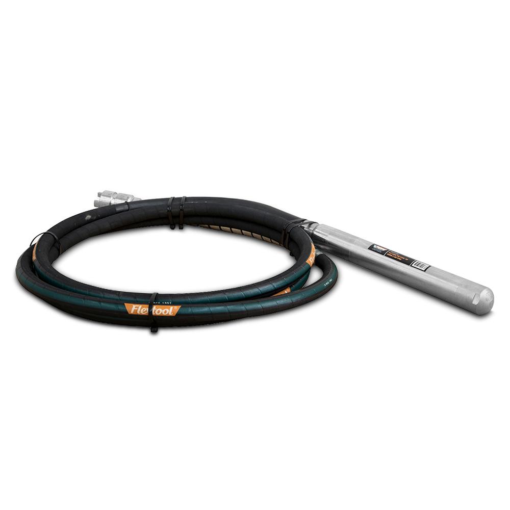 Flextool Flexshaft Concrete Vibrator STEEL TIP 60MM X 9M VP60
