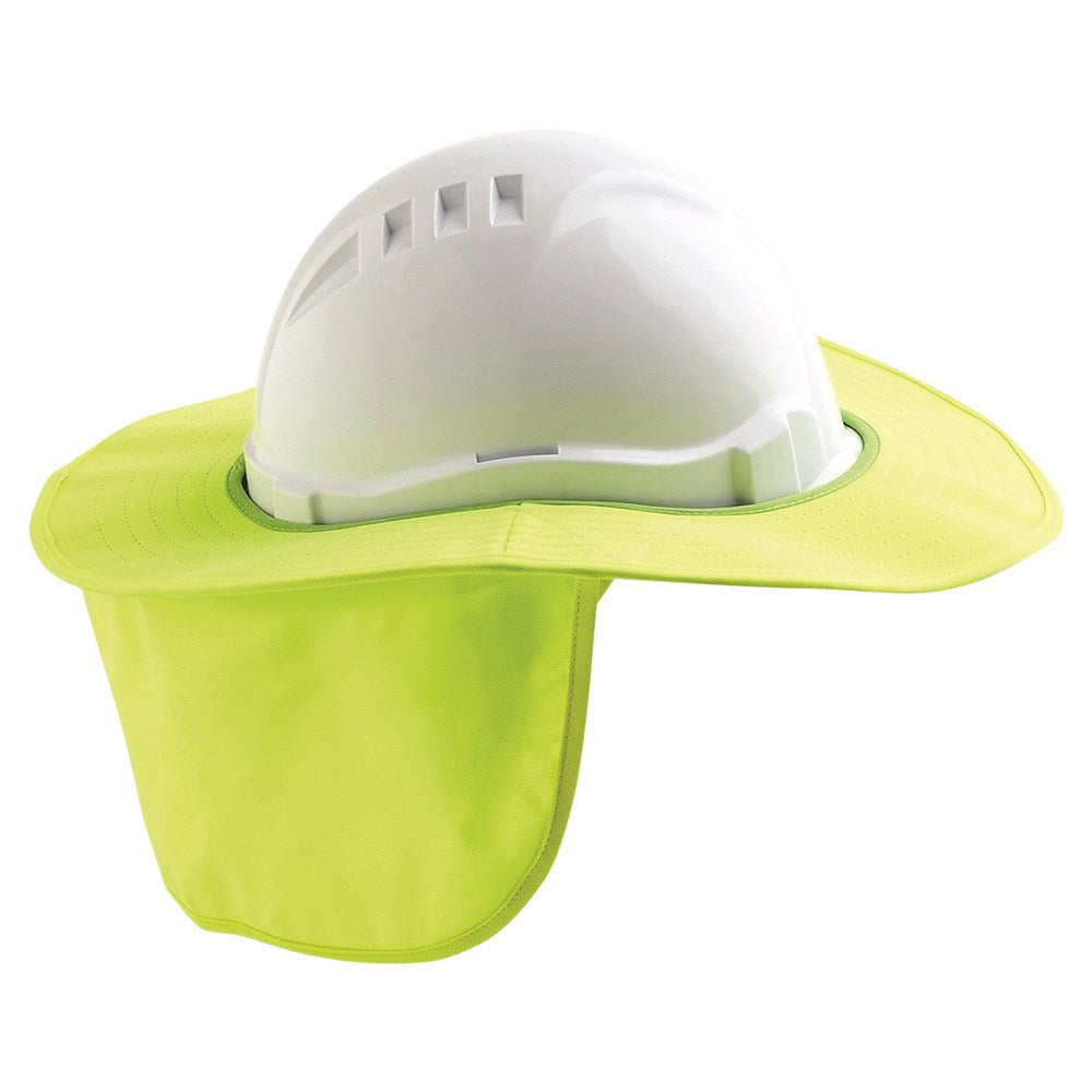 Fluro Yellow V6 & V9 Hard Hat Brim - Plastic/ Polyester