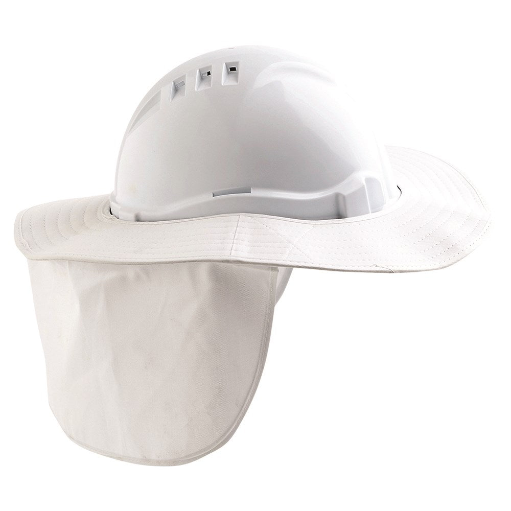 White V6 & V9 Hard Hat Brim - Plastic/ Polyester