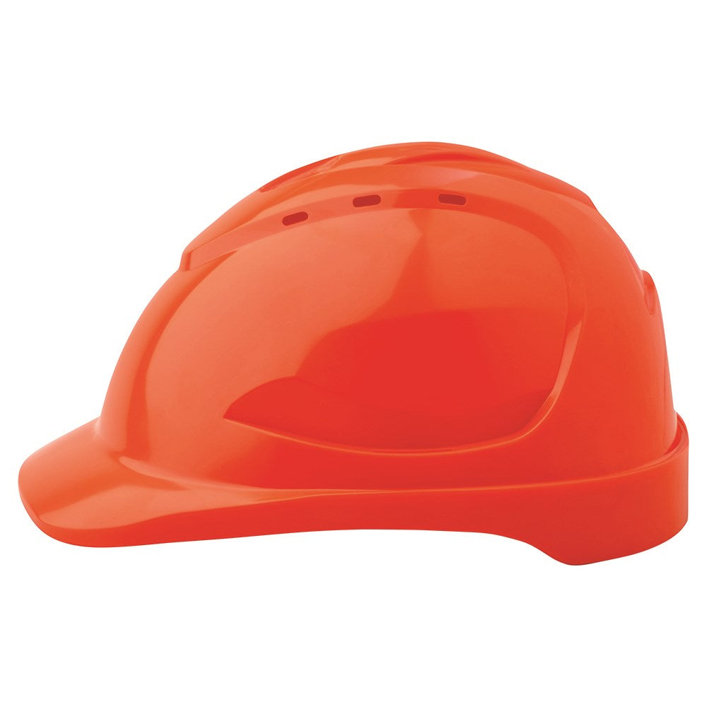 V9 Hard Hat Vented Pushlock Harness - Fluro Orange