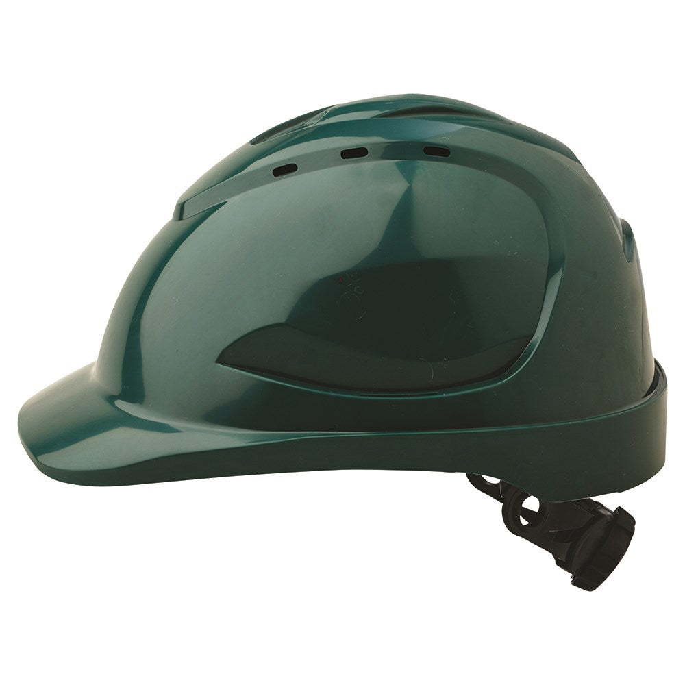 V9 Hard Hat Vented Ratchet Harness - Green