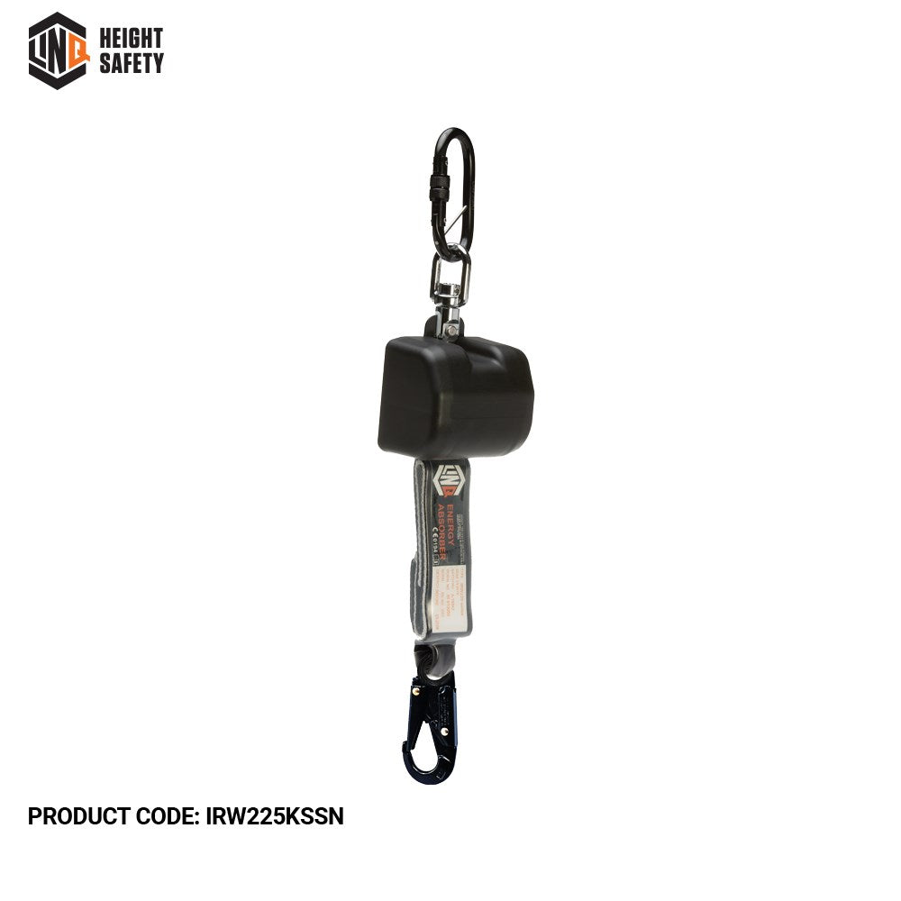 Self Retracting 2.5M Webbing Lanyard with Hardware KS & SN