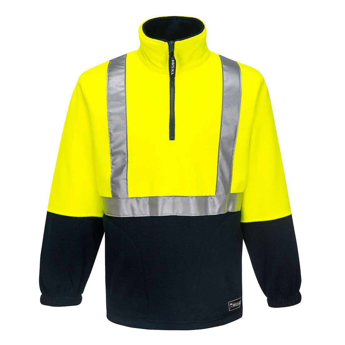 Huski Utility Hi-Vis Contrast 1/4 Zip Polar Fleece