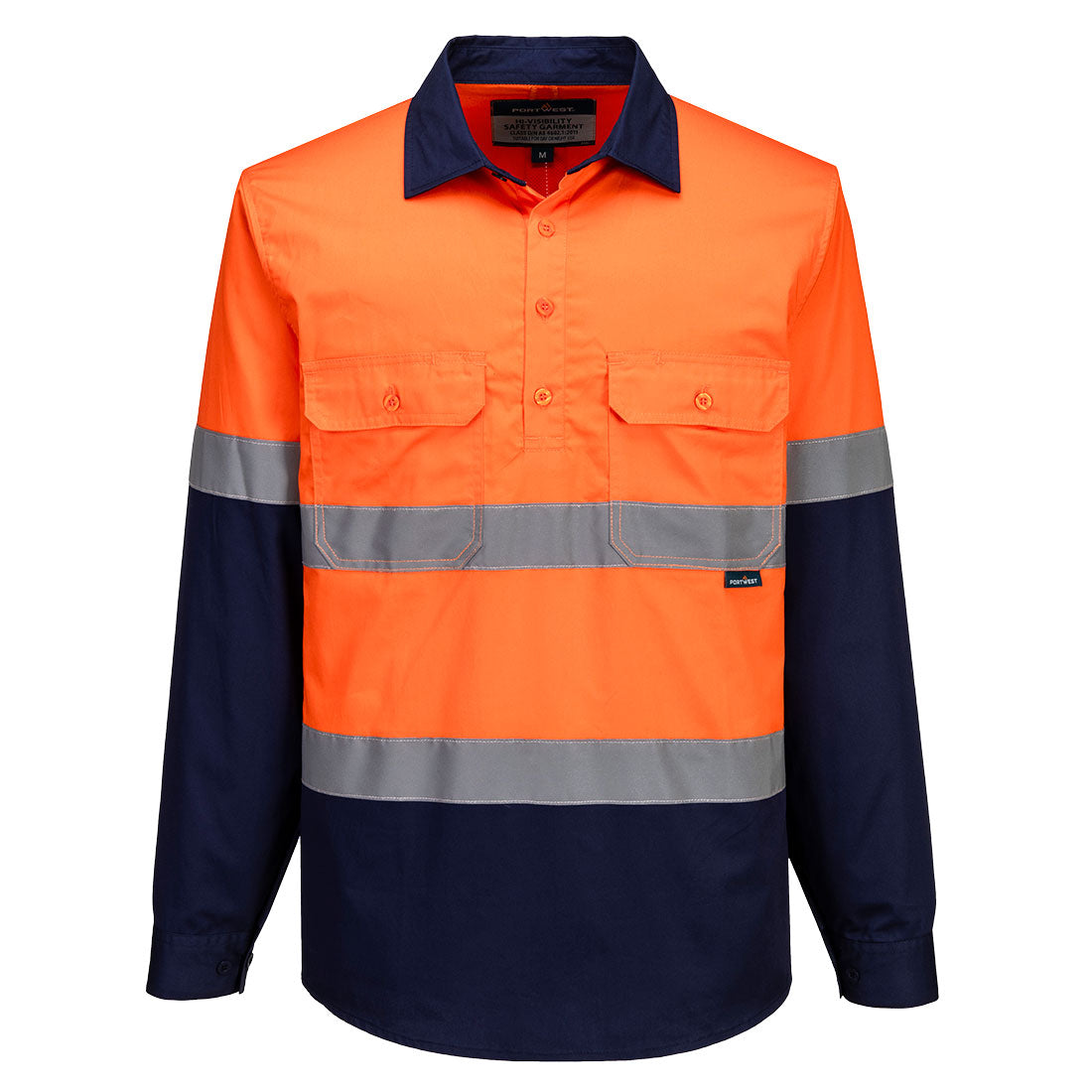 Hi-Vis Contrast Closed Front Shirt L/S