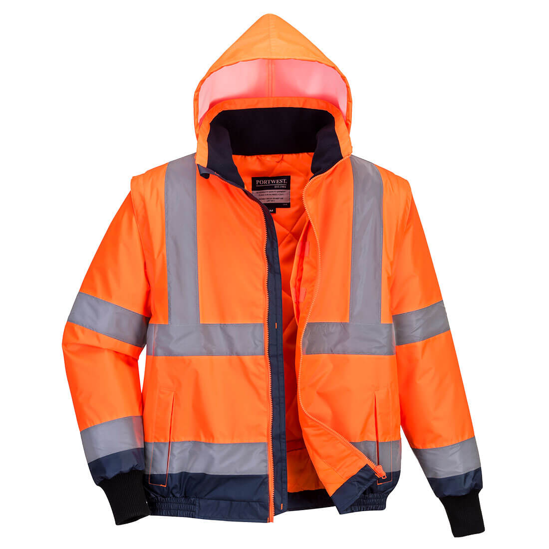 Hi-Vis 2-in-1 Contrast Essential Bomber Jacket
