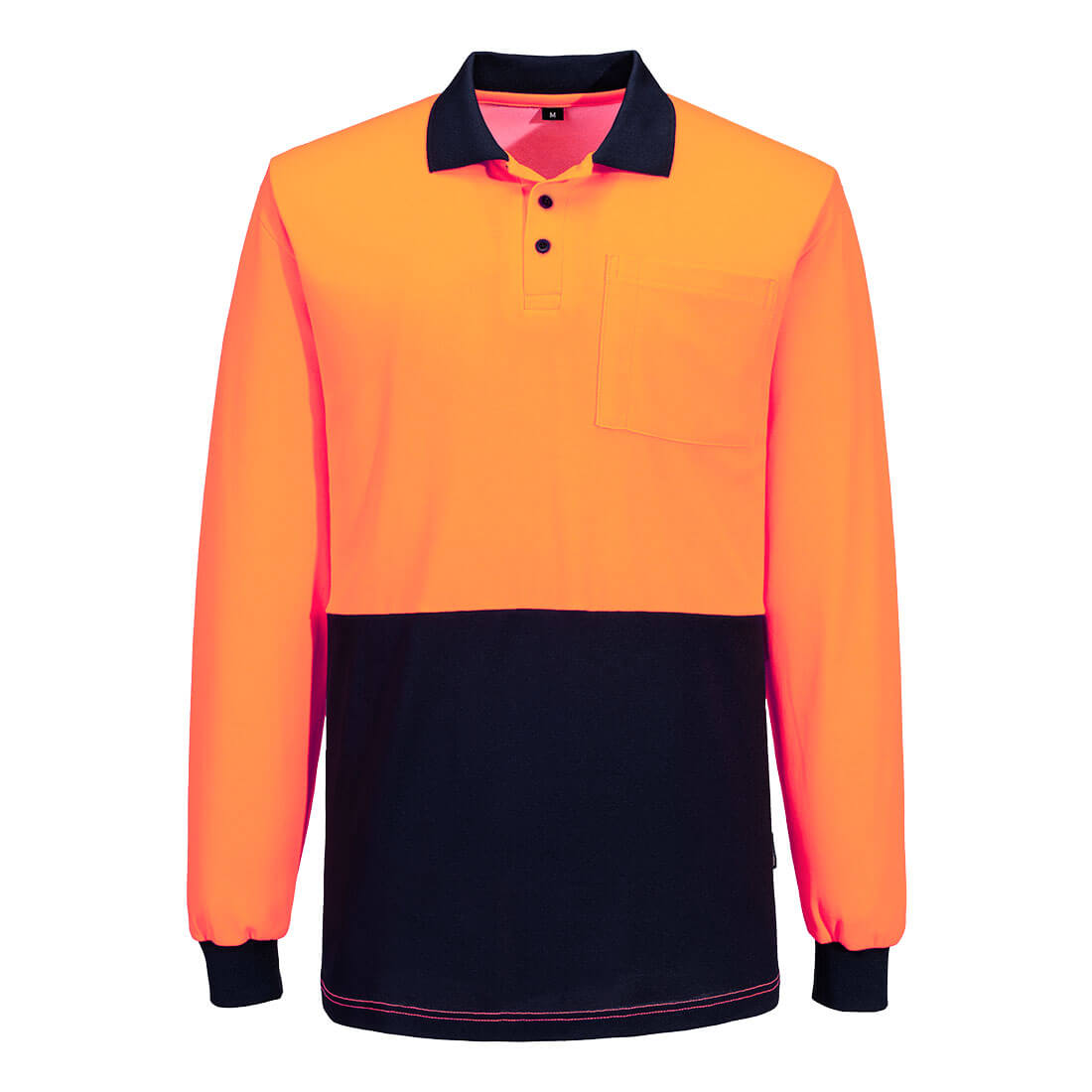 Hi-Vis Cotton Comfort Contrast Class D Polo Shirt L/S