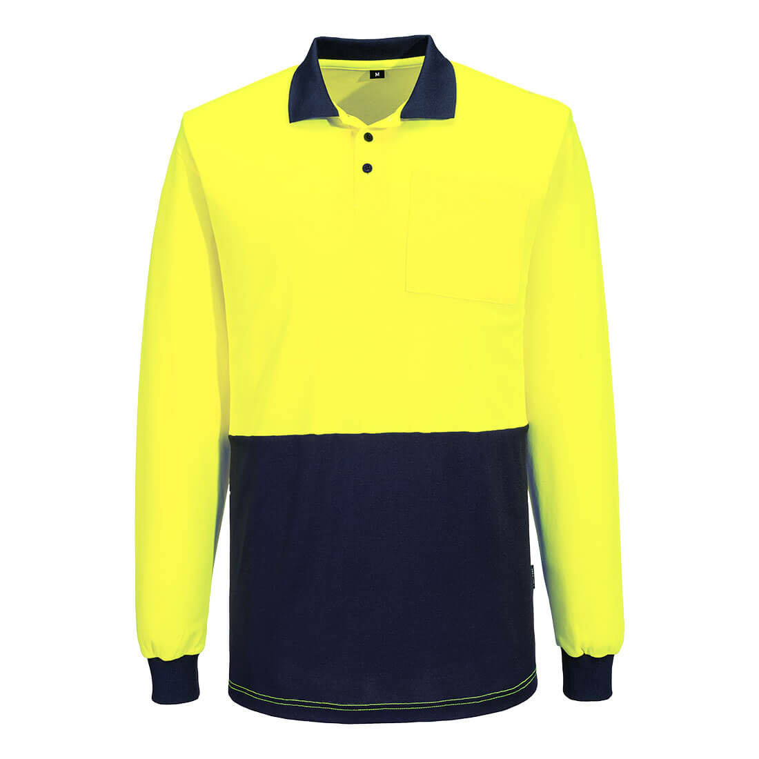 Hi-Vis Cotton Comfort Contrast Class D Polo Shirt L/S