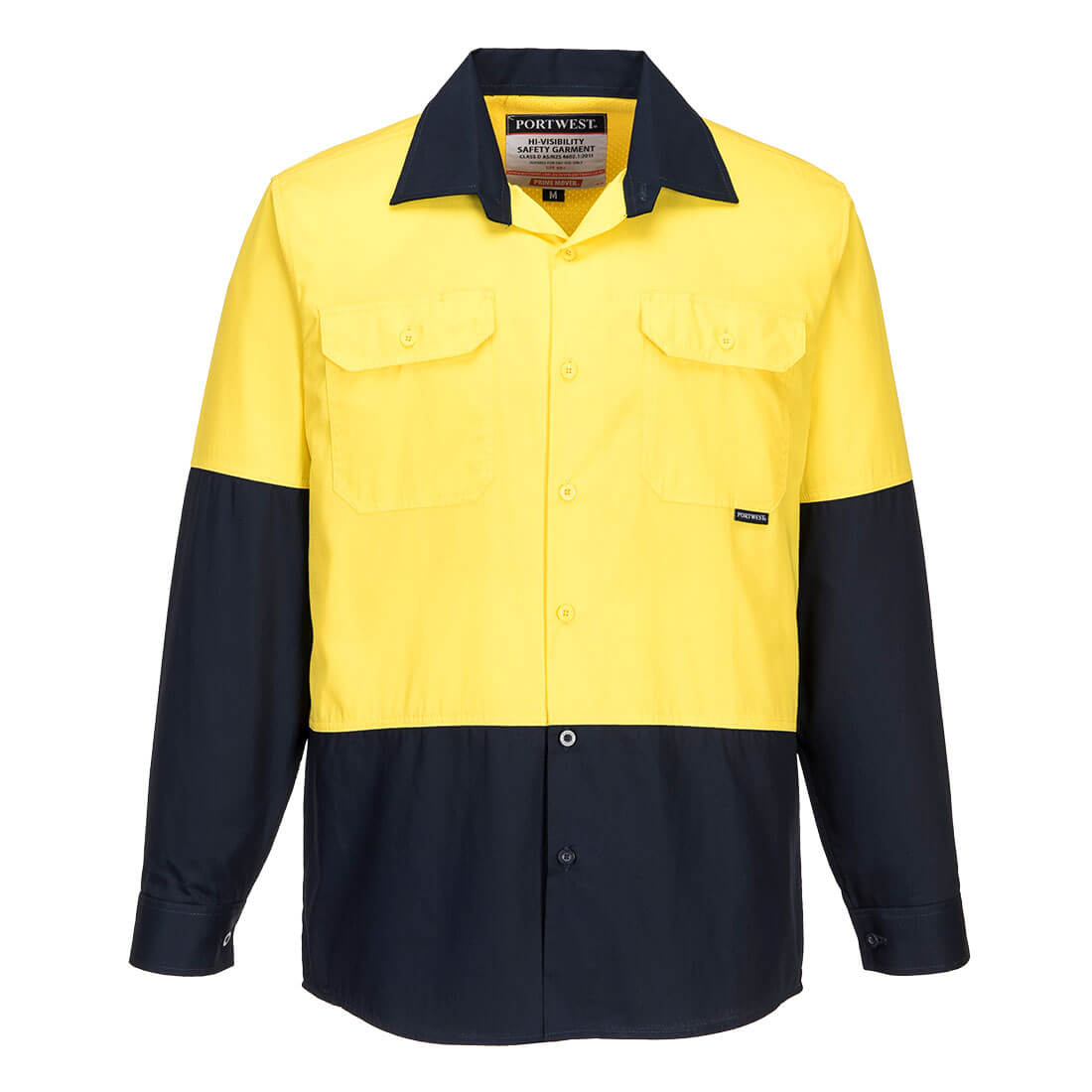 Canberra Hi-Vis Lightweight Contrast Class D Shirt L/S