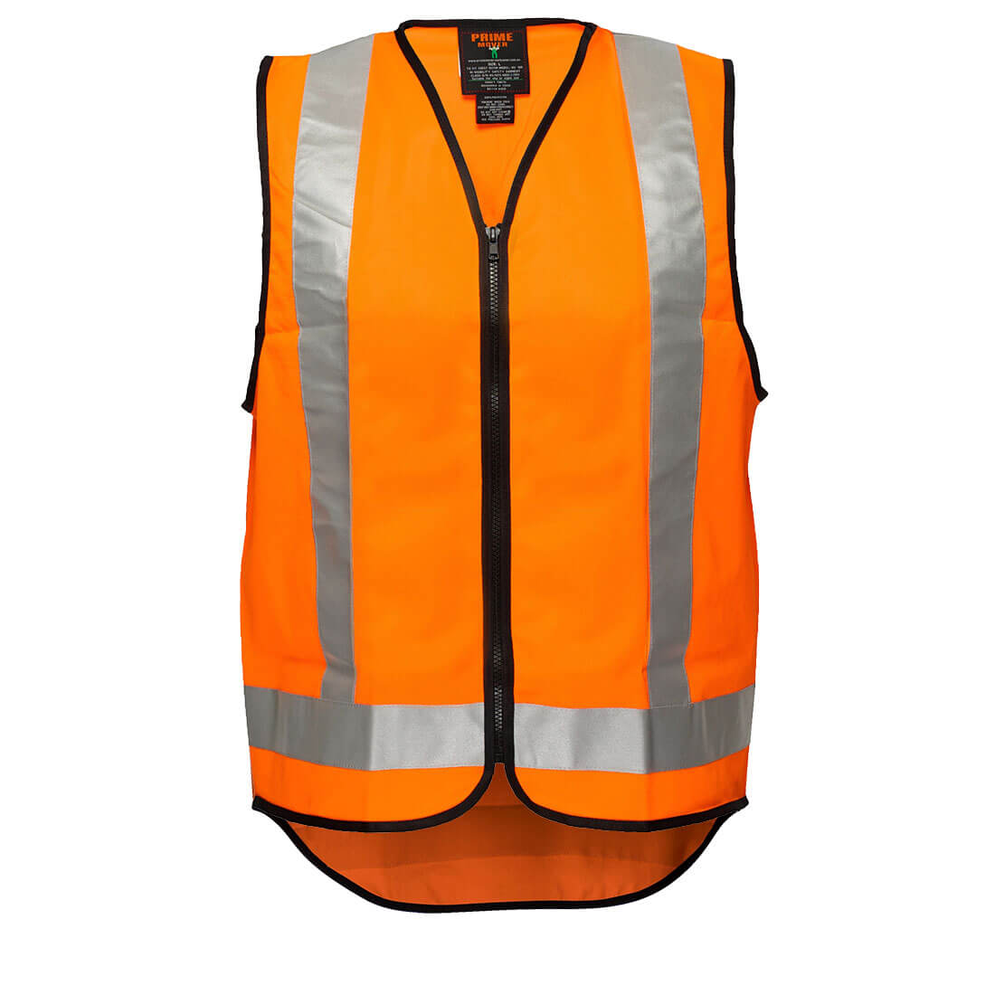 Hi-Vis X Back Zipped Vest