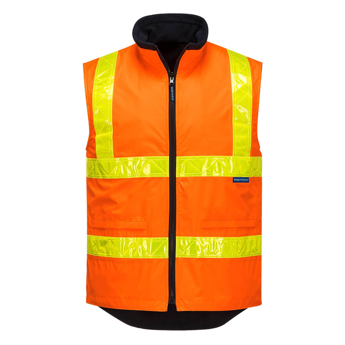 Hi-Vis Polar Fleece Lined Vic Roads Reversible Vest