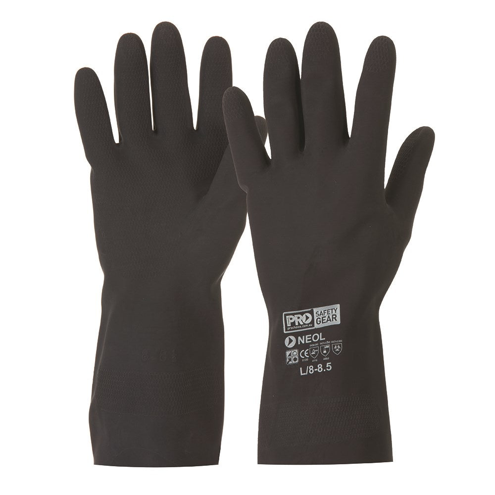 PROCHEM Black 30cm Neoprene Gloves XL (9-9.5)