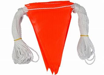 Bunting Flags 100m Roll 129 Triangles100m Orange