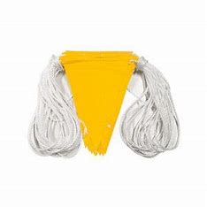 Bunting Flags 30m Roll 45 Triangles195mm X 165mm X 30m Yellow