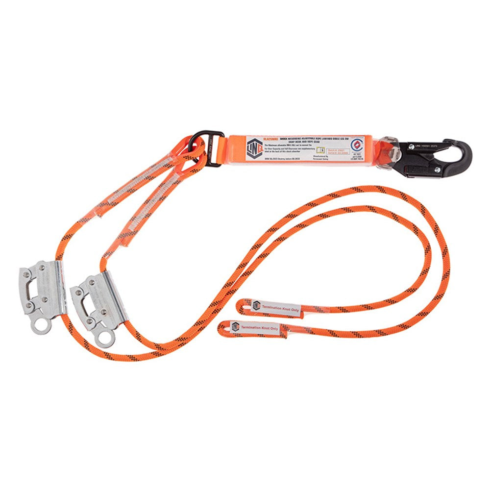 Double Adjustable Rope Lanyard with SN & RG X2