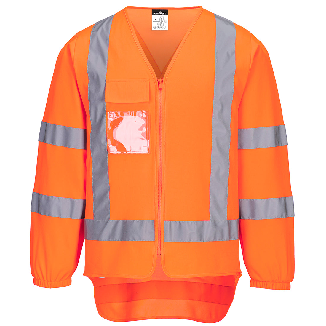 TTMC-W17 Hi-Vis X Back Zipped Vest L/S