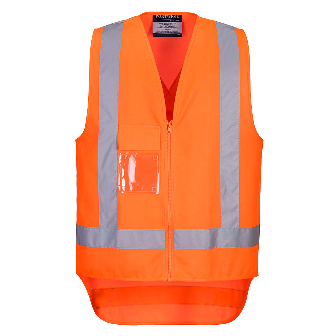 TTMC-W17 Hi-Vis X Back Zipped Vest