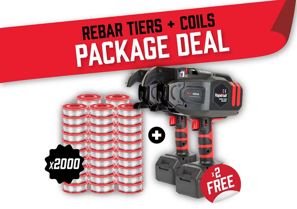 Free 2 x RT-40A Rebar Tiers + 40 Cartons Wire Package Deal“ TWG-2000C