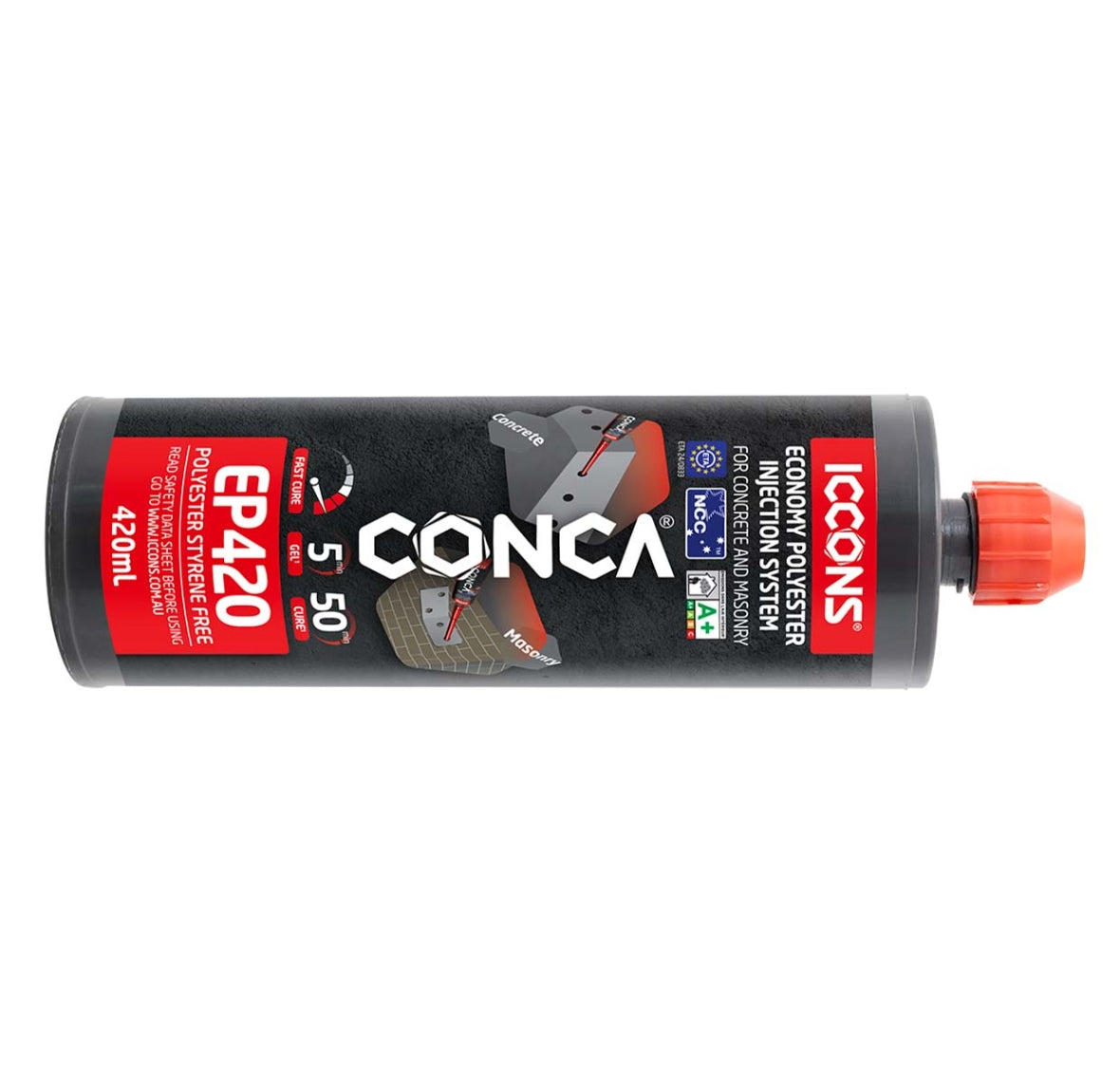 Conca Polyester 420ml Injection system