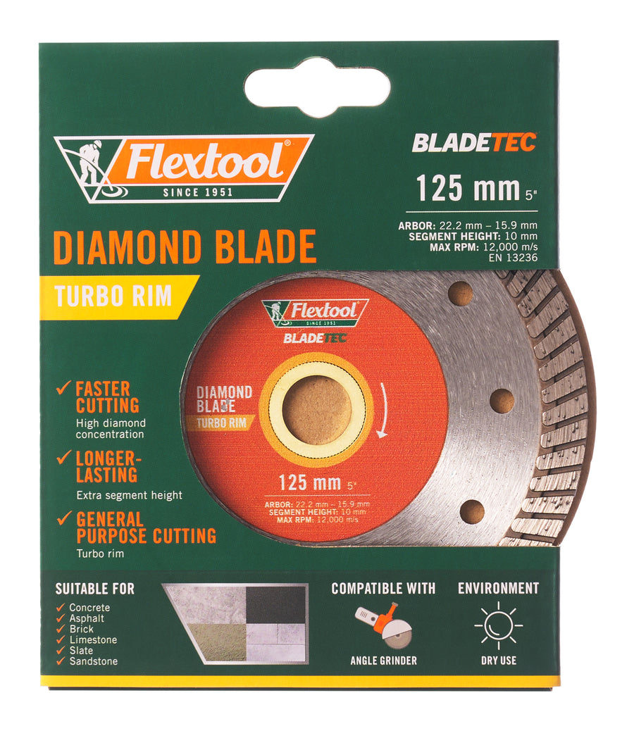 Flextool BladeTec Diamond Blade - Asphalt - Segmented Turbo Rim 450 mm 18"