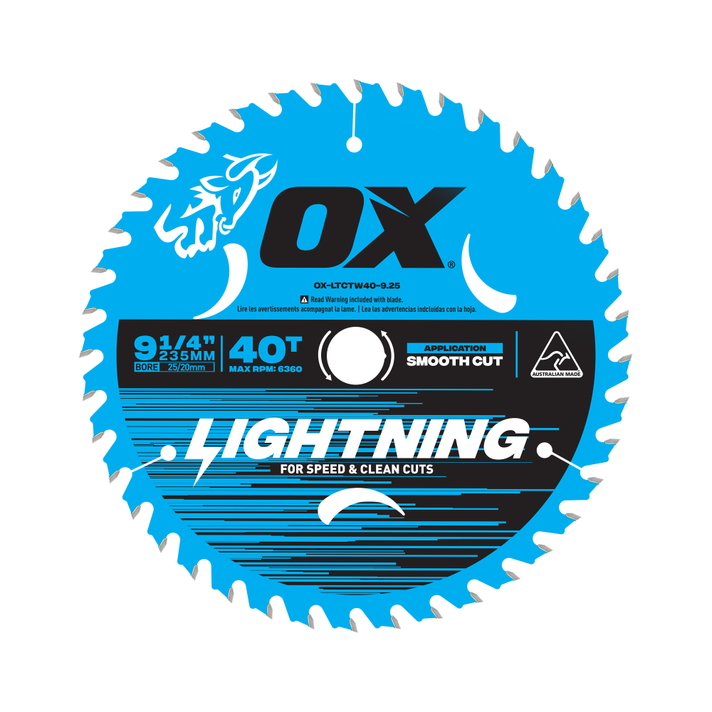 OX Pro Lightning 235mm Circular Saw Blade | 40T