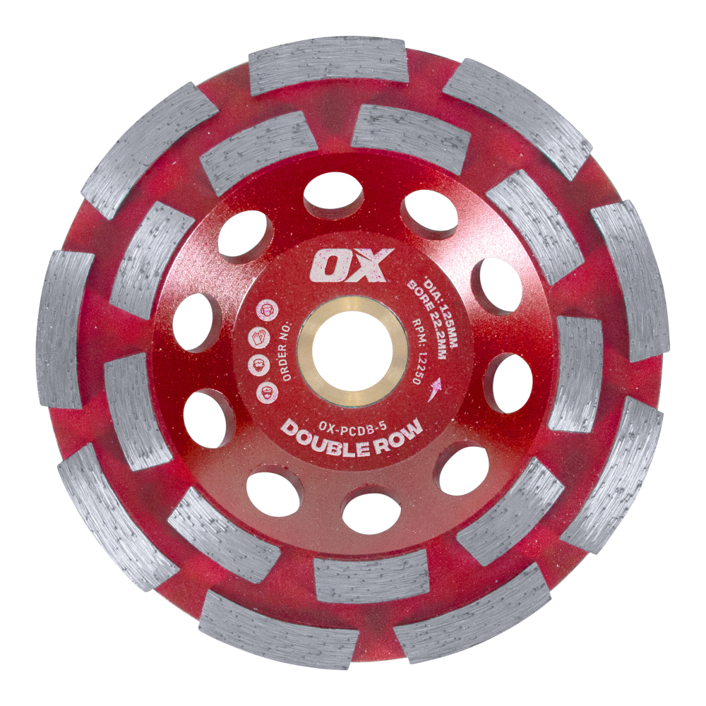 OX Pro 5" Double Row Cup Wheel - 22.2mm bore