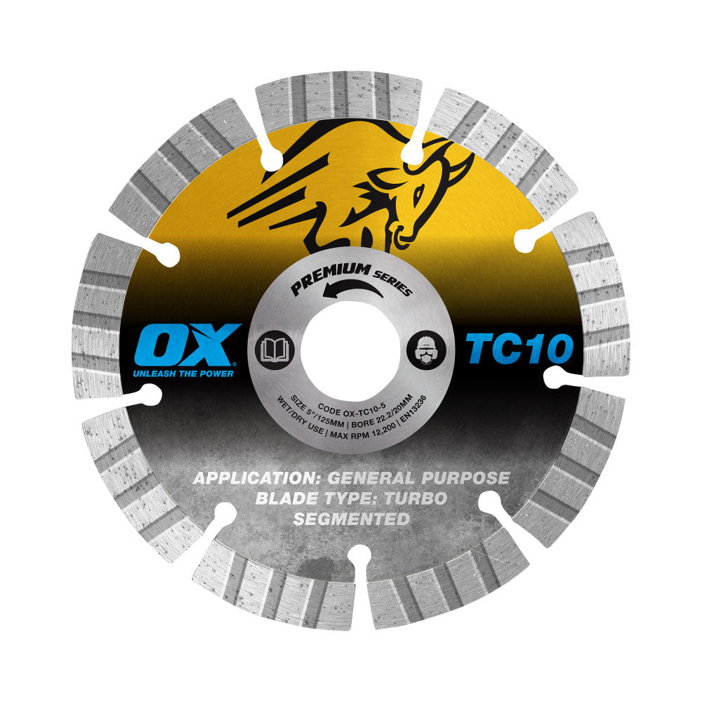 OX Premium Turbo Segmented Blade 125mm - Concrete/General Purpose