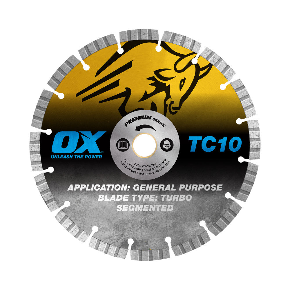 OX Premium Turbo Segmented Blade 230mm - Concrete/General Purpose