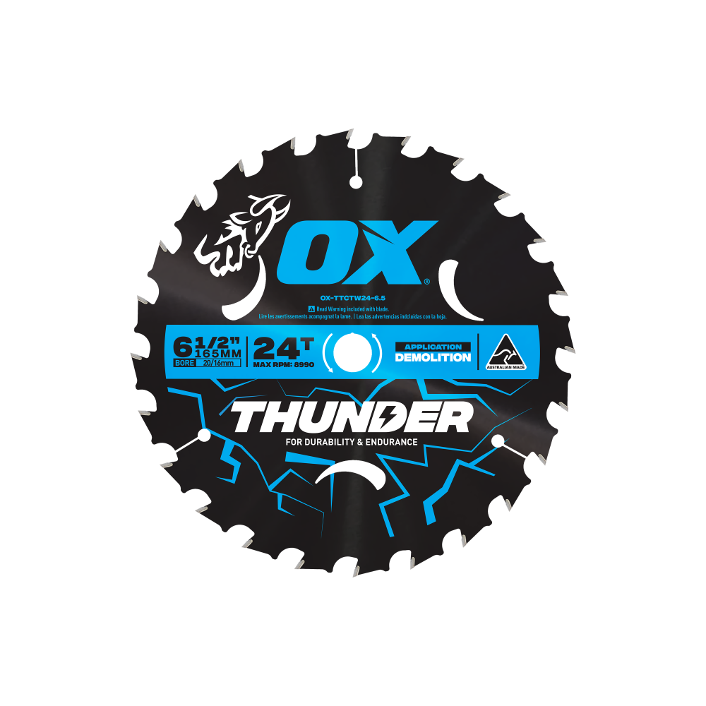 OX Pro Thunder 165mm Circular Saw Blade | 24T