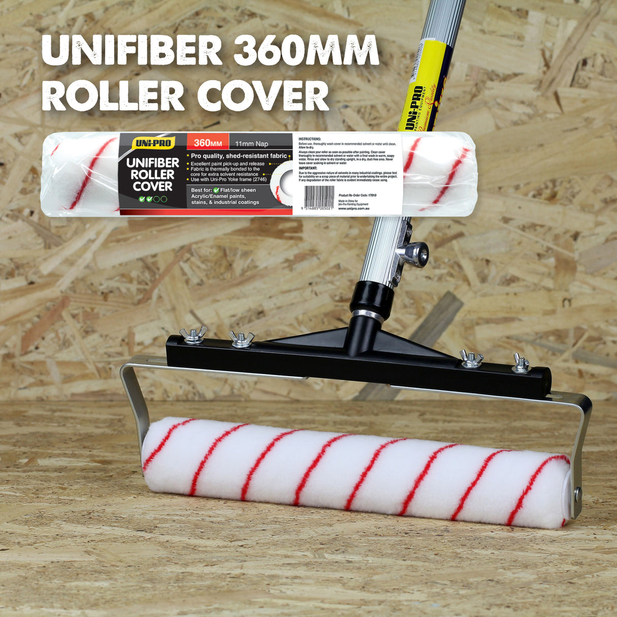UNi-PRO Unifiber Roller Cover Range 11mm Nap 230mm