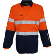 Hi Vis Armadura Cut Protection Long Sleeve Taped Shirt Orange/Navy 4XL