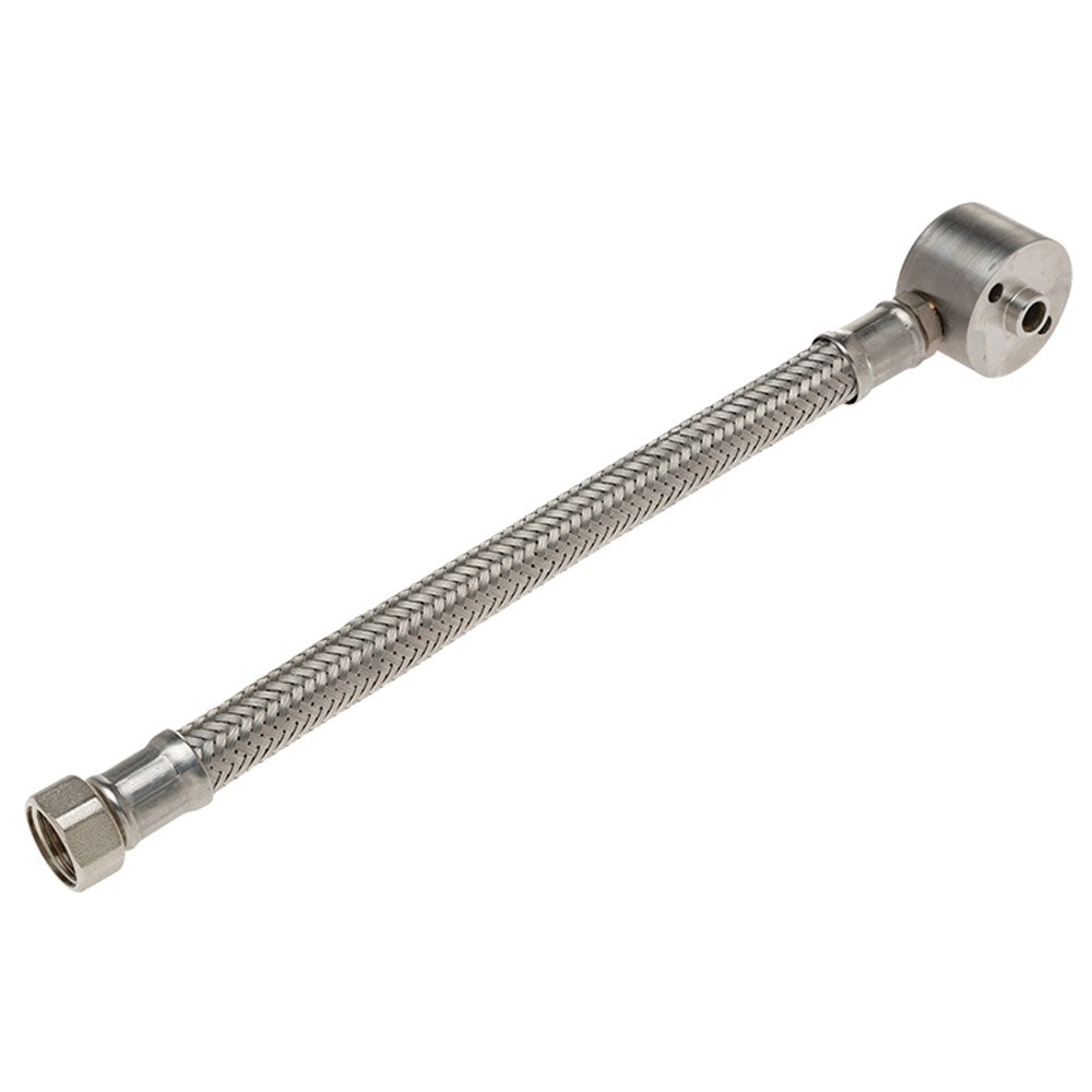Left Hand SS Braided Hose & Elbow Assembly  For Showers