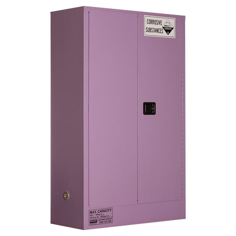 CORROSIVE SUBSTANCE STORAGE CABINET: METAL - 250L - 2 DOORS - 3 SHELVES