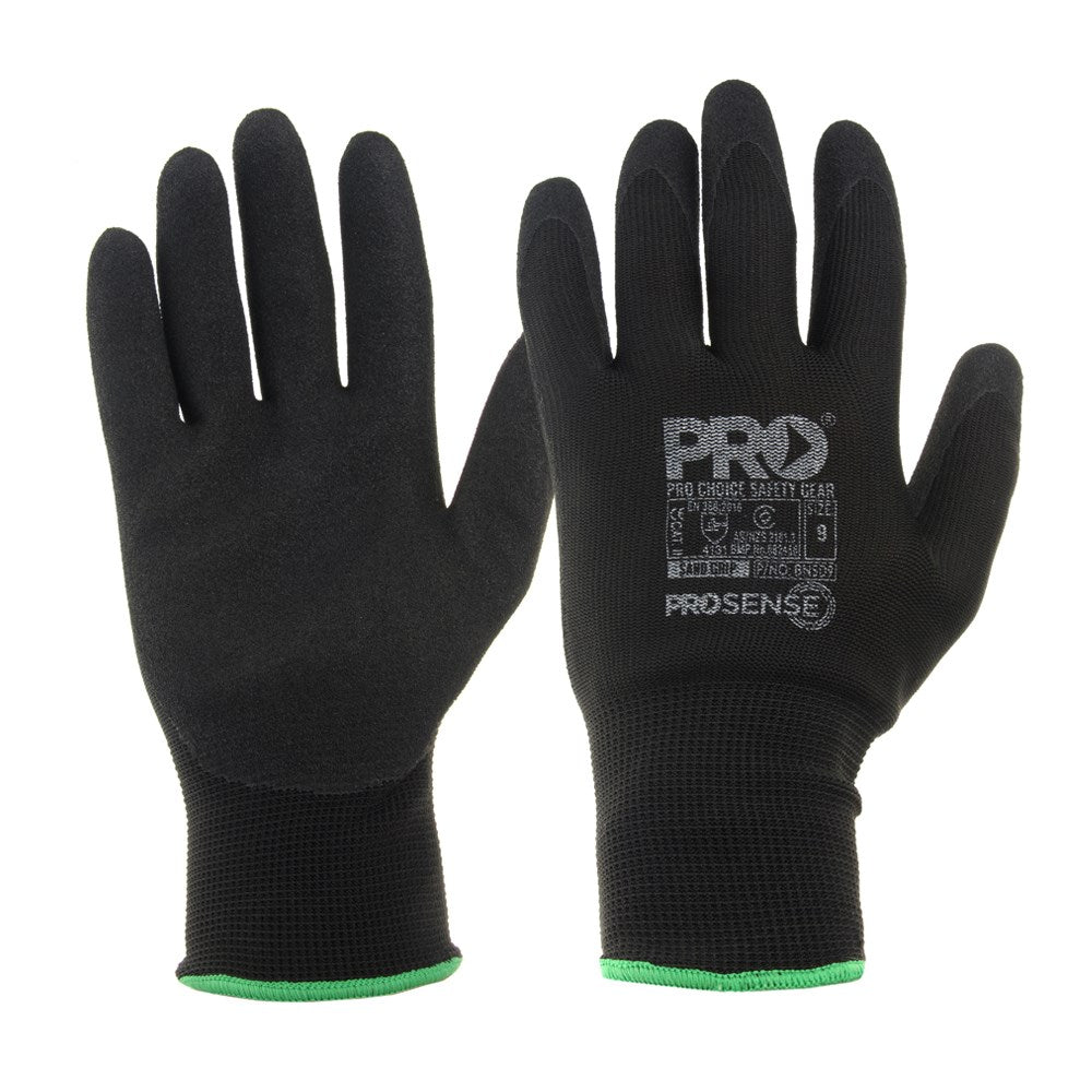 Prosense Sand Grip Glove 12PR Bulk Pack Size 7