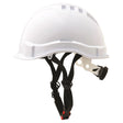 V6 Hard Hat Unvented Micro Peak Ratchet Harness Linesman - White