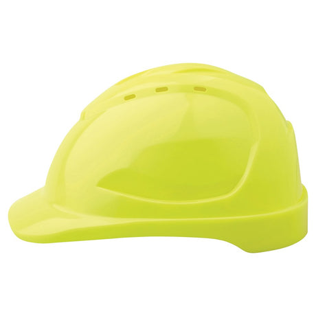 V9 Hard Hat Vented Pushlock Harness - Fluro Yellow