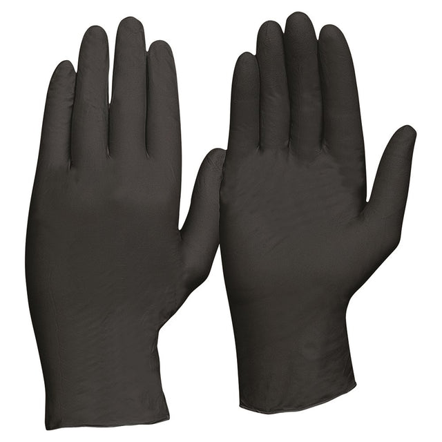Disposable Nitrile Powder Free, Heavy Duty, Black Gloves Small