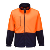 Hi-Vis Water Repellent Contrast Zipped Class D Brush Fleece