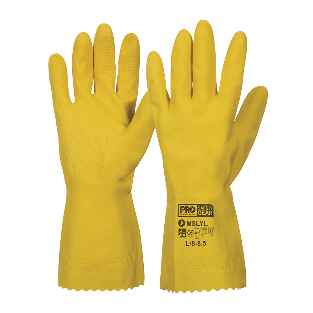 Yellow Silverlined Gloves Medium (7-7.5)