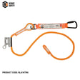 Single Leg 2M Shock Absorb Adjustable Rope Lanyard with Hardware KT & RG