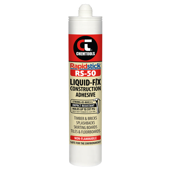 300ml Cartridge Rapidstick RS-50 Liquid-Fix Construction Adhesive Beige Chemtools 8-RS50BG-300