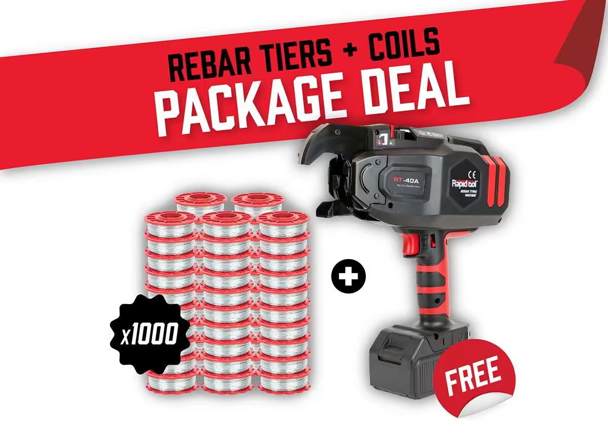 Free RT-40A Rebar Tier + 20 Cartons Wire Package Deal â€œ TWG-1000A